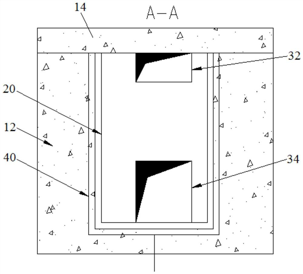 Ultra-large annular concrete stainless steel water tank and manufacturing method thereof