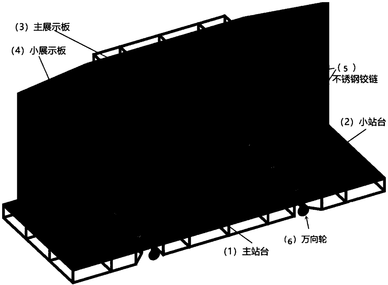 MovabLe foLdabLe Lecture pLatform and use method thereof