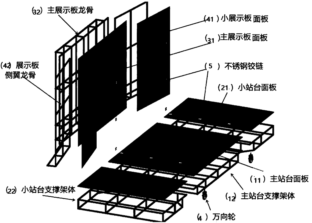 MovabLe foLdabLe Lecture pLatform and use method thereof