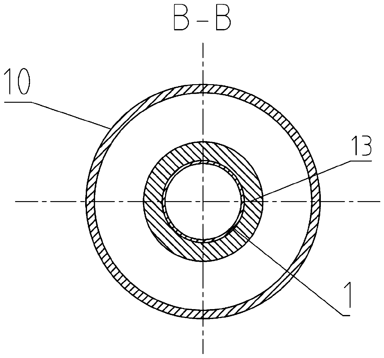 Wide-flow-path highly-efficient gas-liquid separator controlled by utilizing buoy