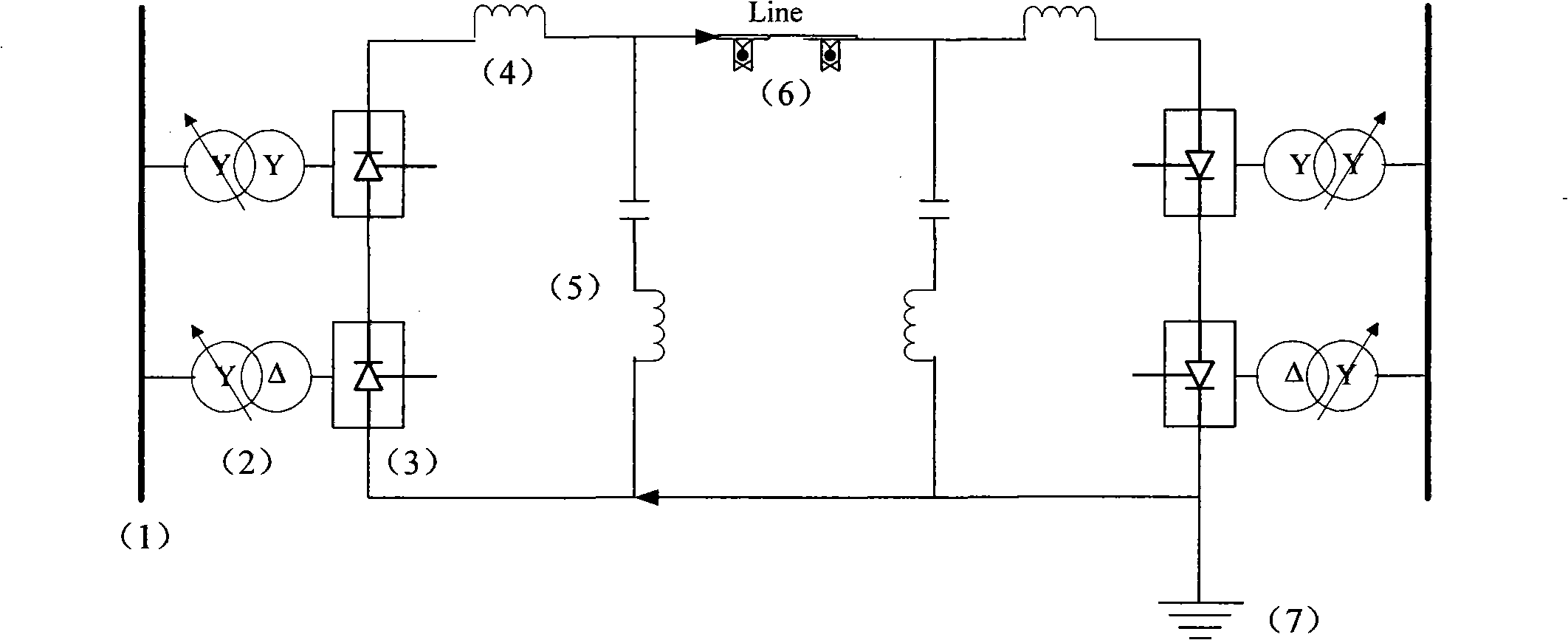 AC line-feeding deicing connection plan for current-exchanging station