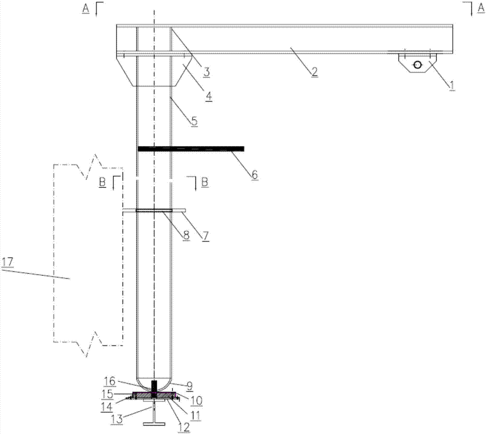 Platform hoisting device capable of rotating by 180 degrees