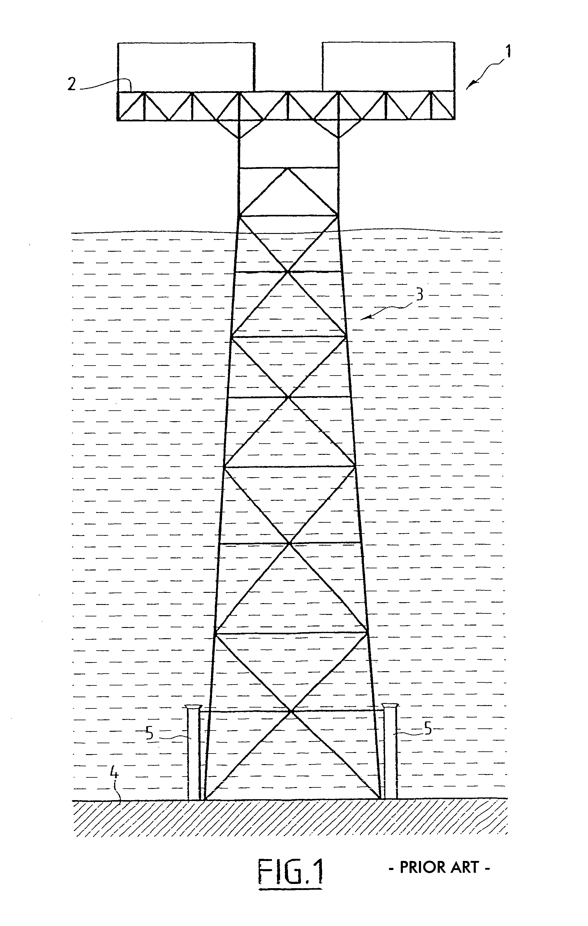 Structure for transporting, commissioning and decommissioning the elements of a fixed oil platform and methods for implementing such a structure
