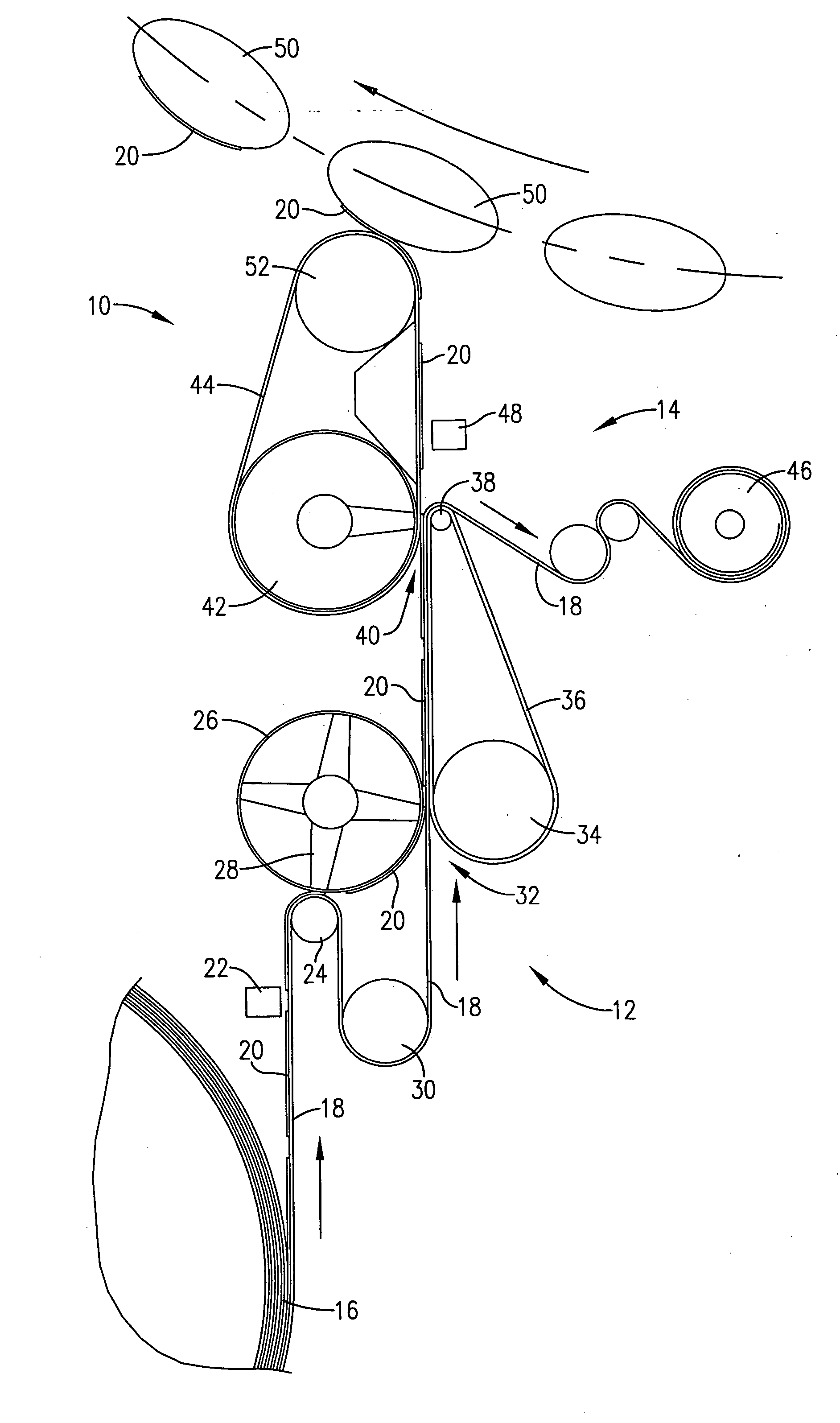 Method and apparatus for separating labels from a liner