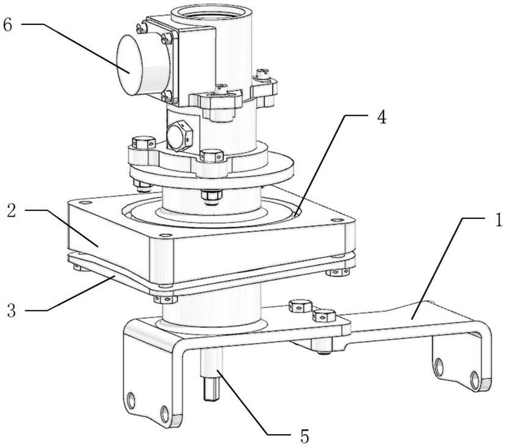 Adjustable guide vane angle measuring mechanism for compensating deformation difference of double-layer casing