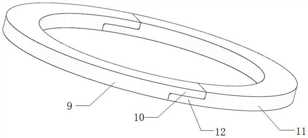 Adjustable guide vane angle measuring mechanism for compensating deformation difference of double-layer casing