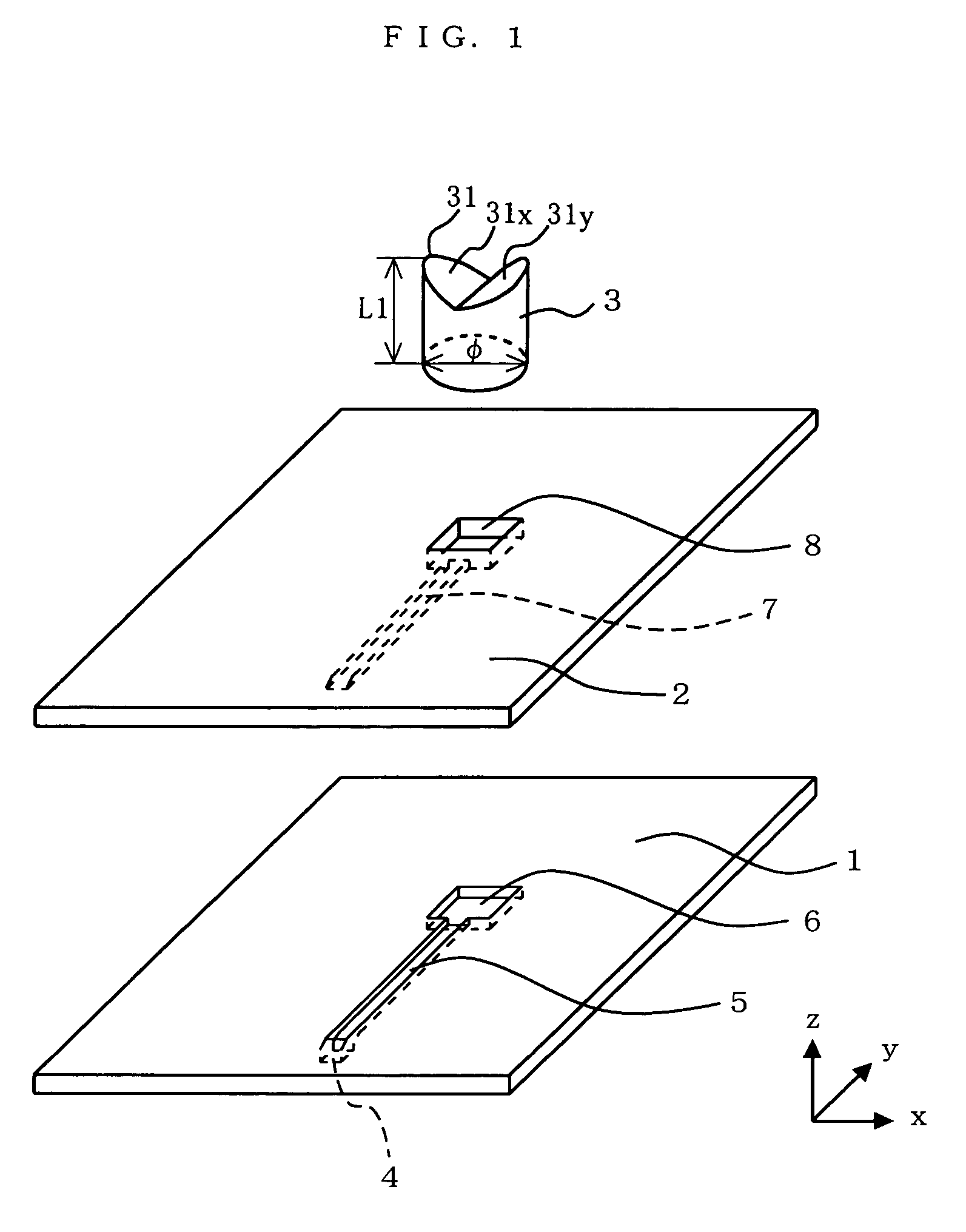 Dielectric antenna and radio device using the same