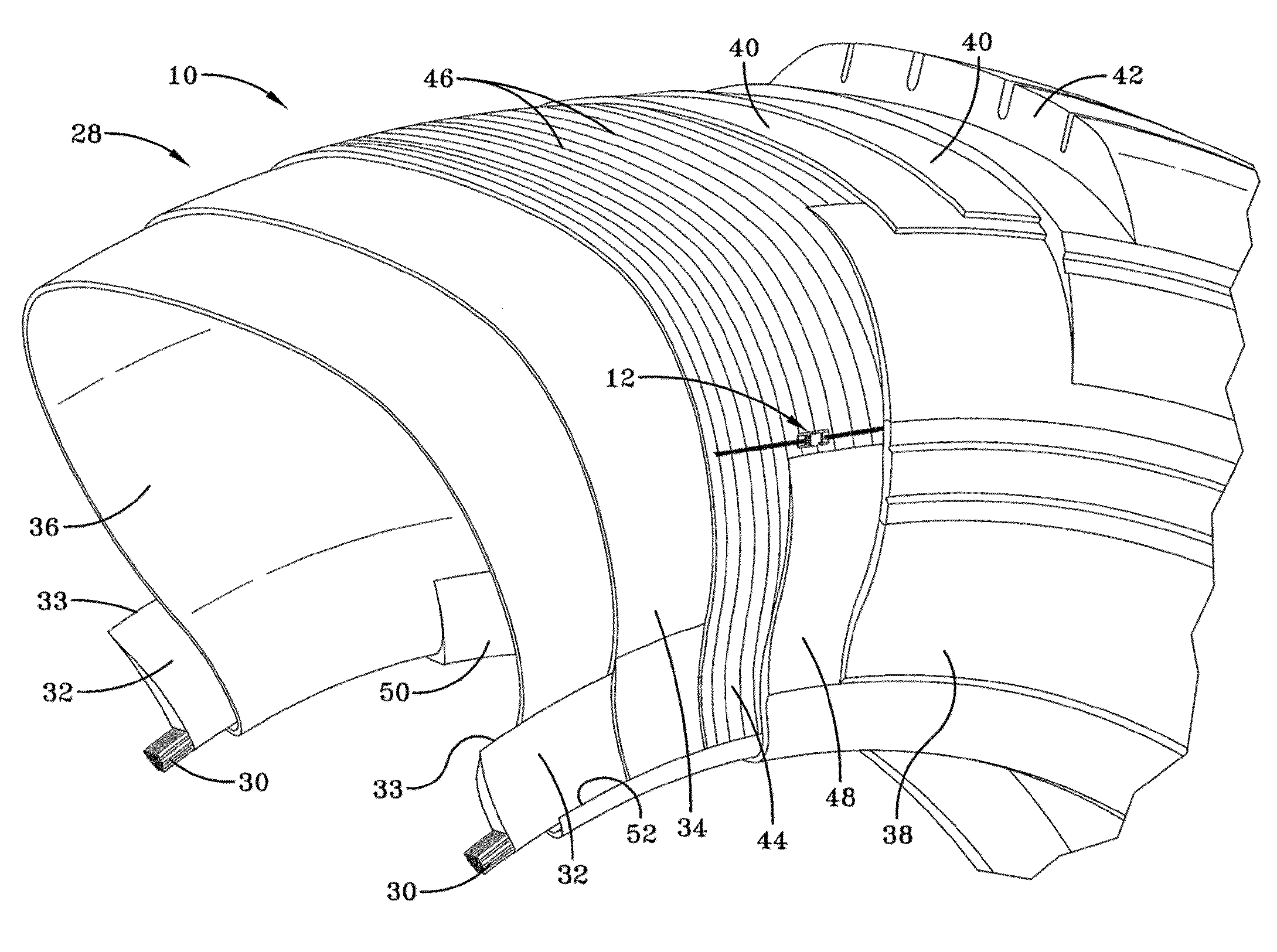 Tire and electronic device assembly