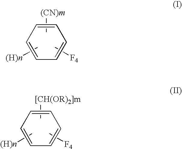 Process for preparing tetrafluorobenzene carbaldehyde alkyl acetal