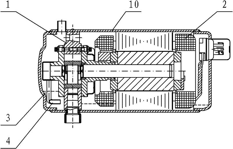 Oil supply device for horizontal type rotary compressor