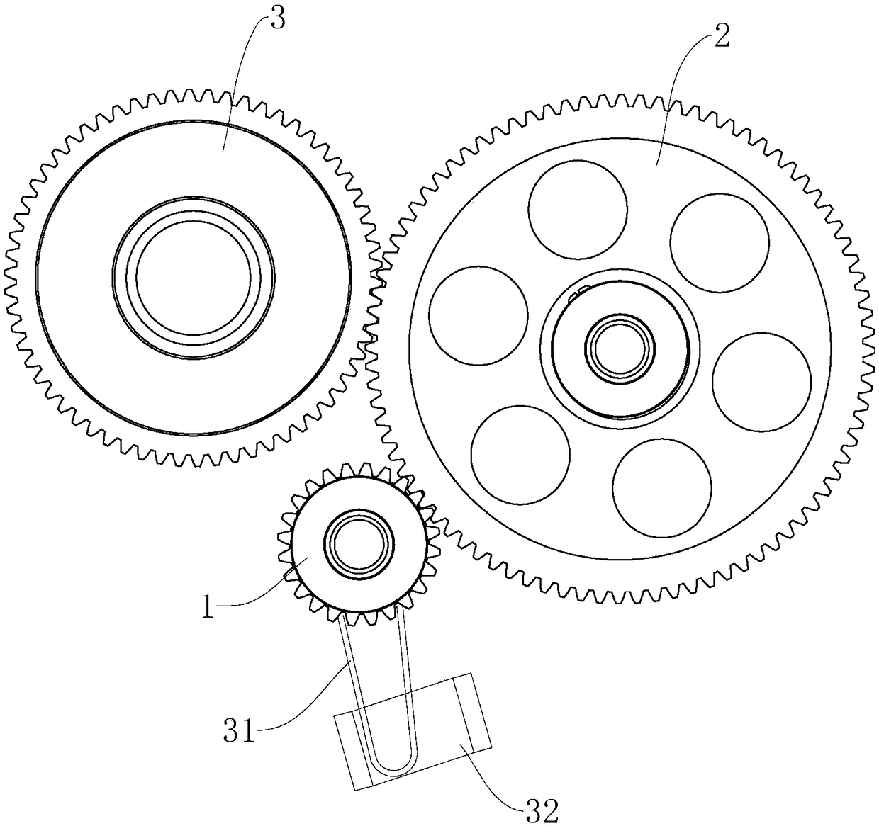 Two-gear speed change mechanism of electric motorcycle