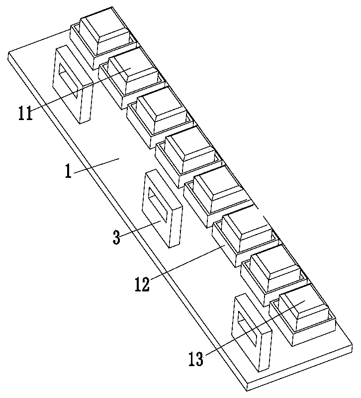 I-shaped square deep hole plate