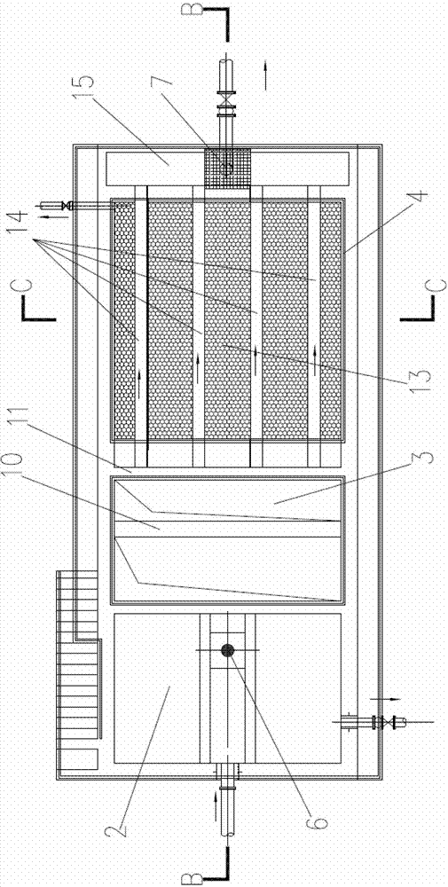Regulation and storage pond with processing function