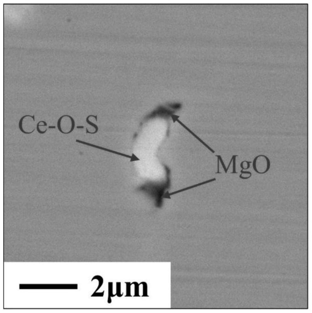 Method for refining rare earth inclusions in steel through magnesium pretreatment
