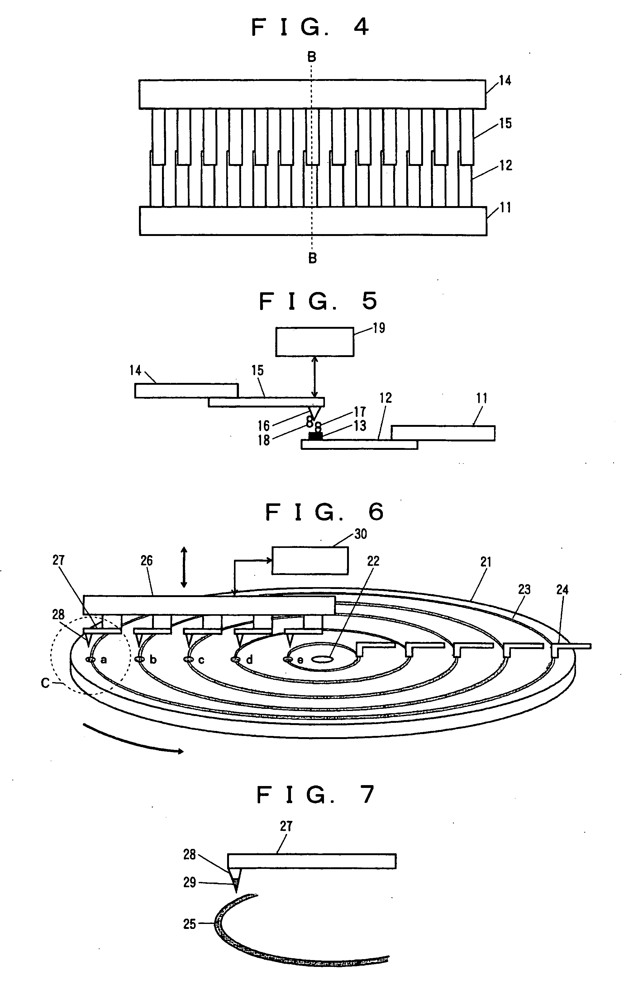 Nanogap series substance capturing, detecting and identifying method and device