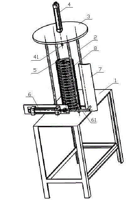 Ring-removing mechanism for single-head large-cylinder-diameter nodular cast iron piston ring