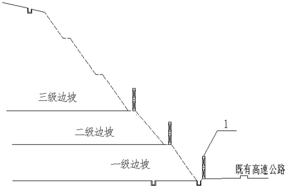 A construction method for slope cutting of multi-level high-strength rock slope