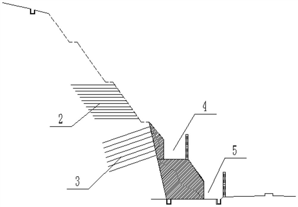 A construction method for slope cutting of multi-level high-strength rock slope