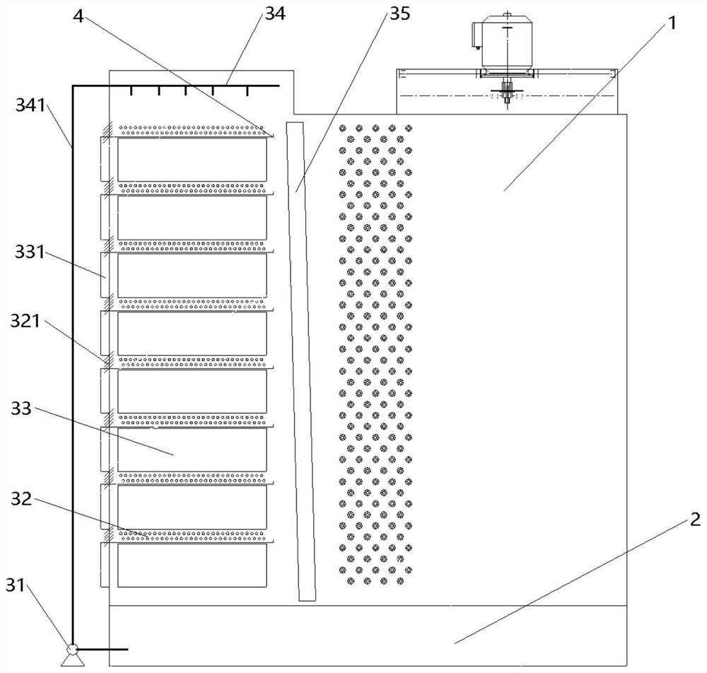 Novel dry-wet combined water-saving cooling tower and using method thereof