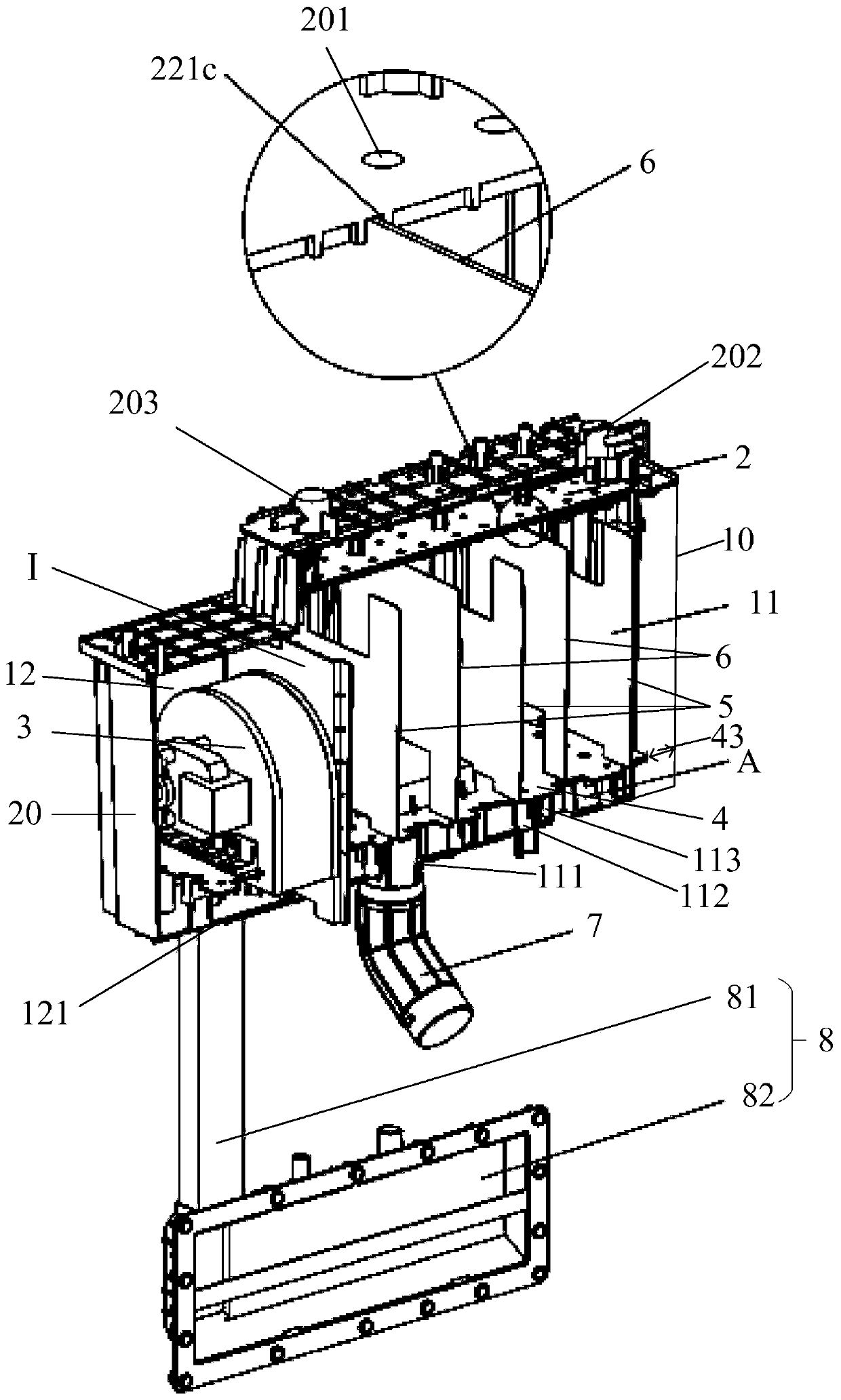 Oil fume treatment device and intelligent stir-fry machine