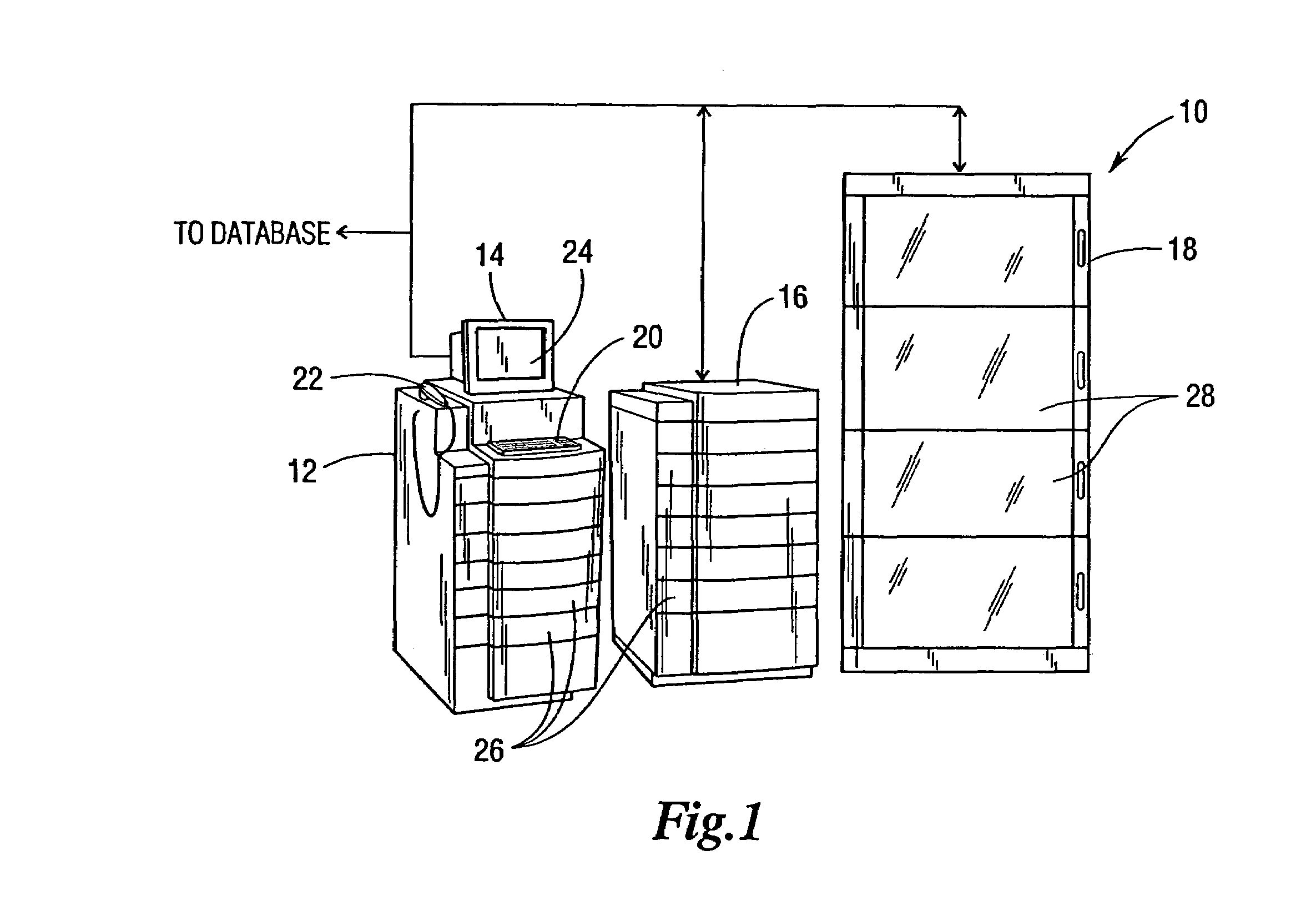 High capacity drawer with mechanical indicator for a dispensing device