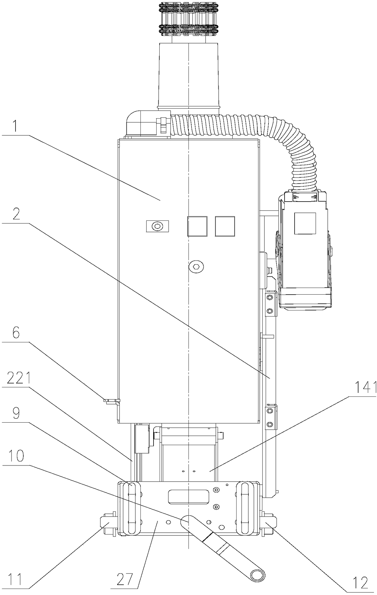 Lifting device of side-mounted circuit breaker