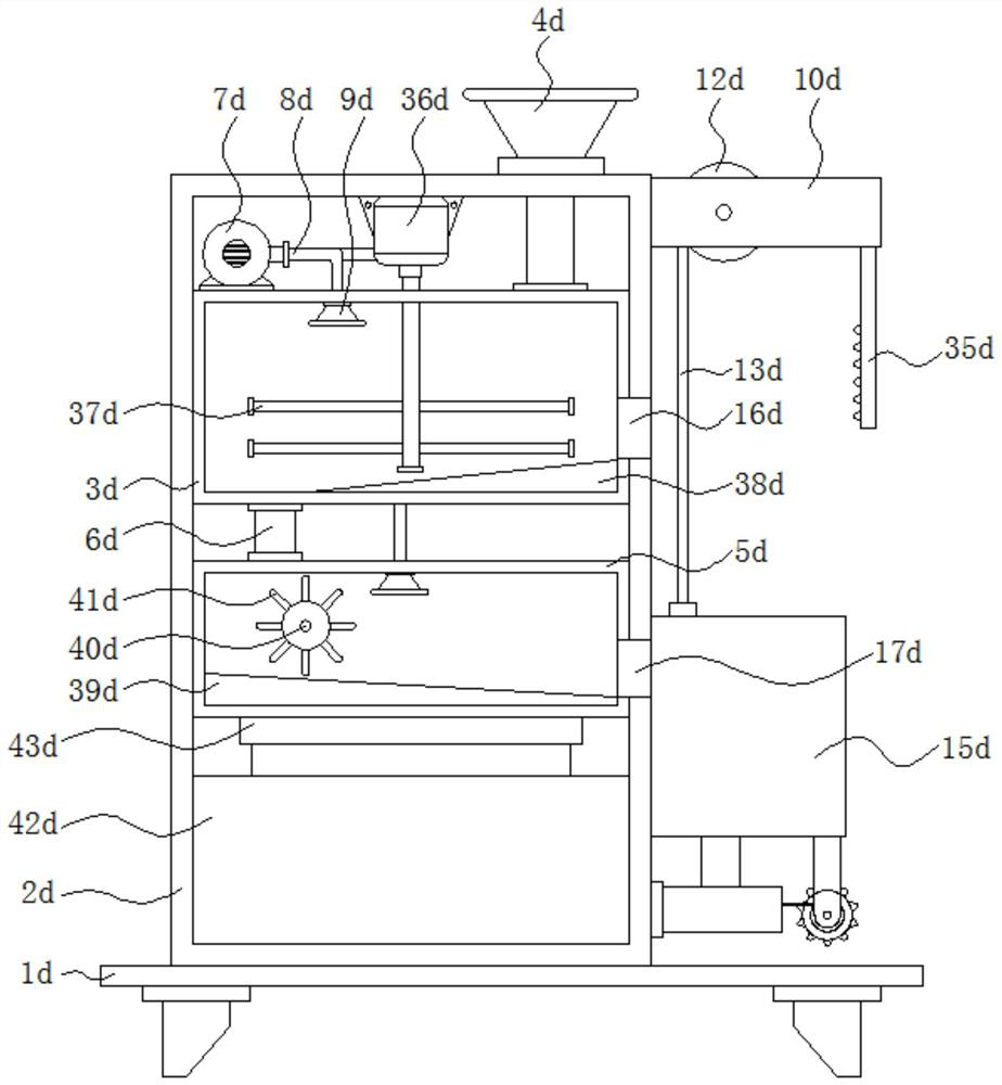 Drying device for rice processing