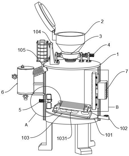 Plant extraction and distillation device based on layered separation technology