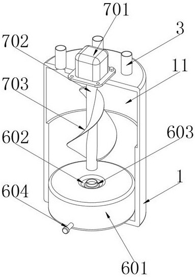 A raw material mixing device for chemical copper plating solution preparation