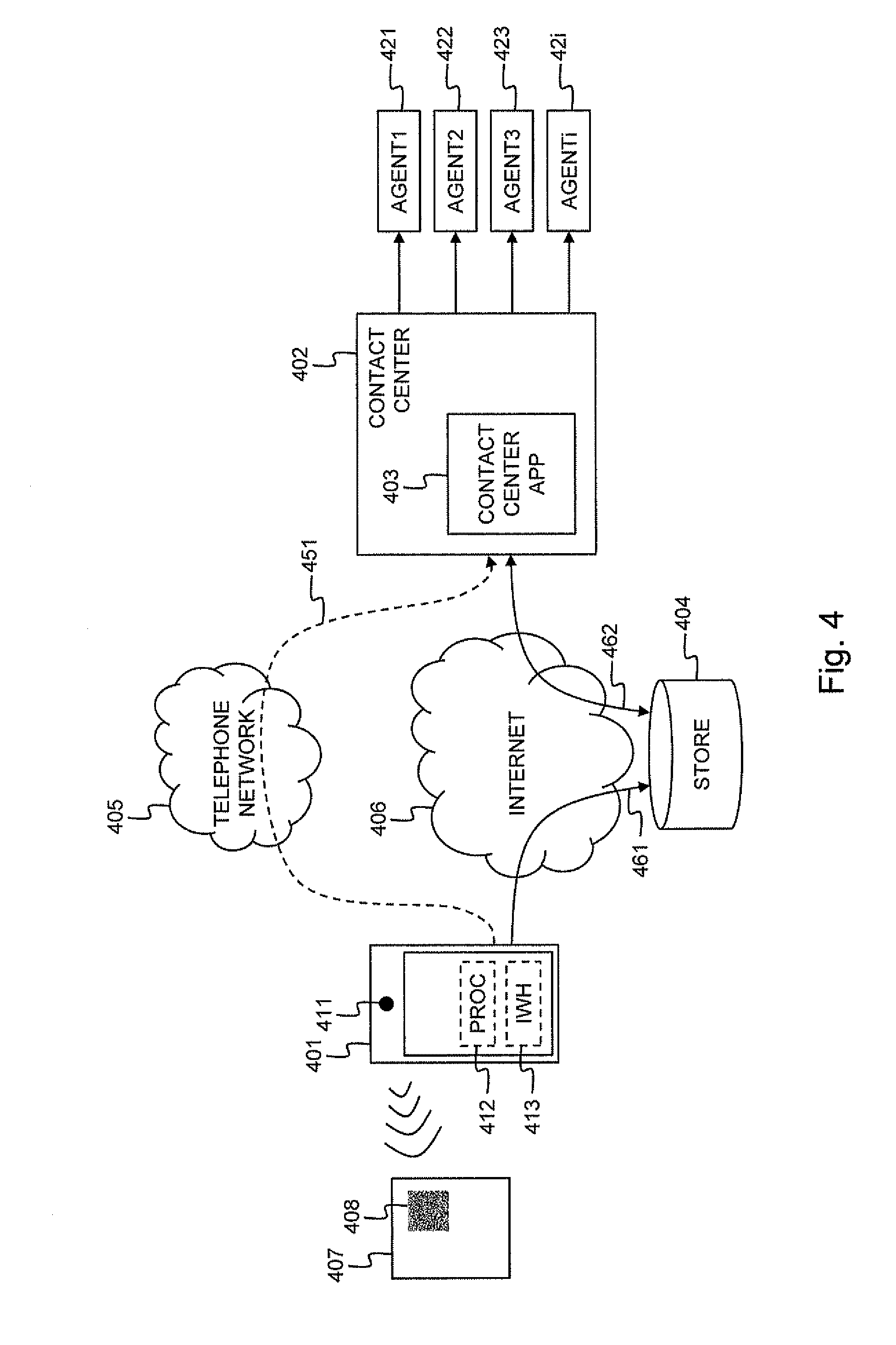 Method and system to establish a call to a contact center