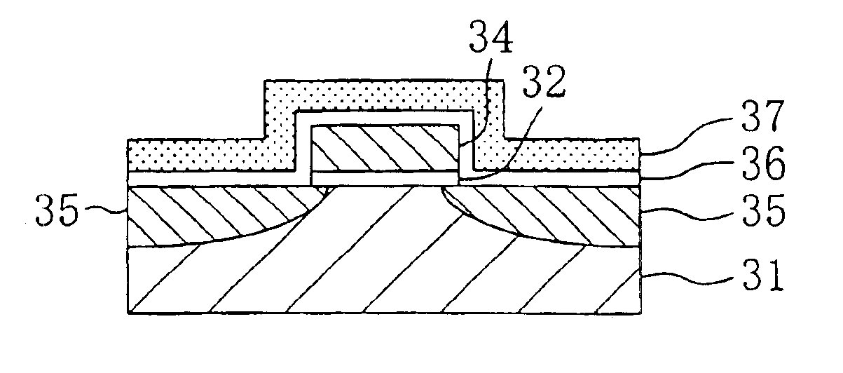 Semiconductor device having an amorphous silicon-germanium gate electrode