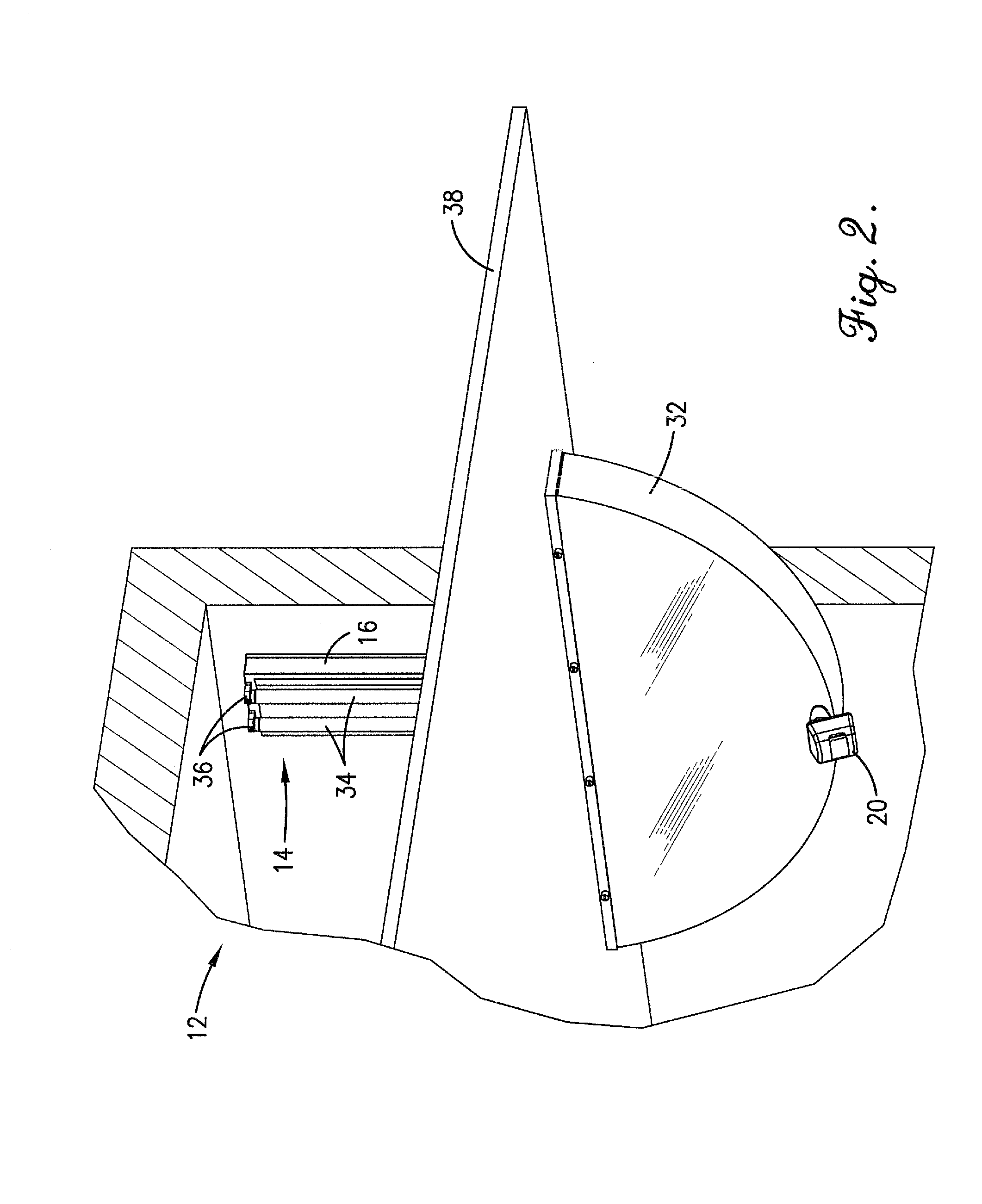 System and method for germicidal sanitizing of an elevator or other enclosed structure