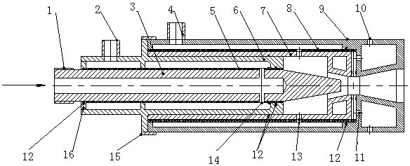 Double-cathode double-medium gas plasma burner