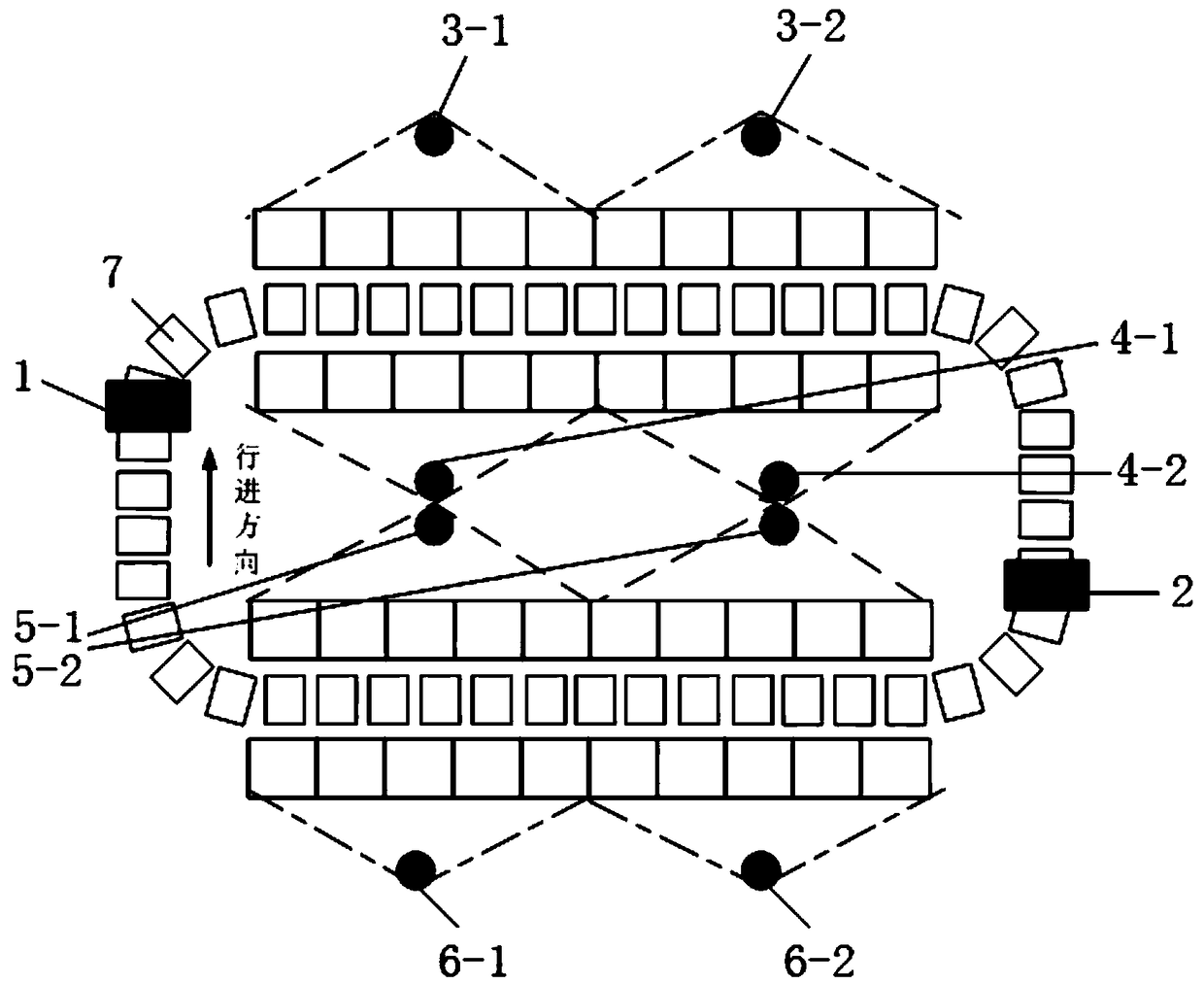 Visual identification method for package falling of crossed belt sorting machine