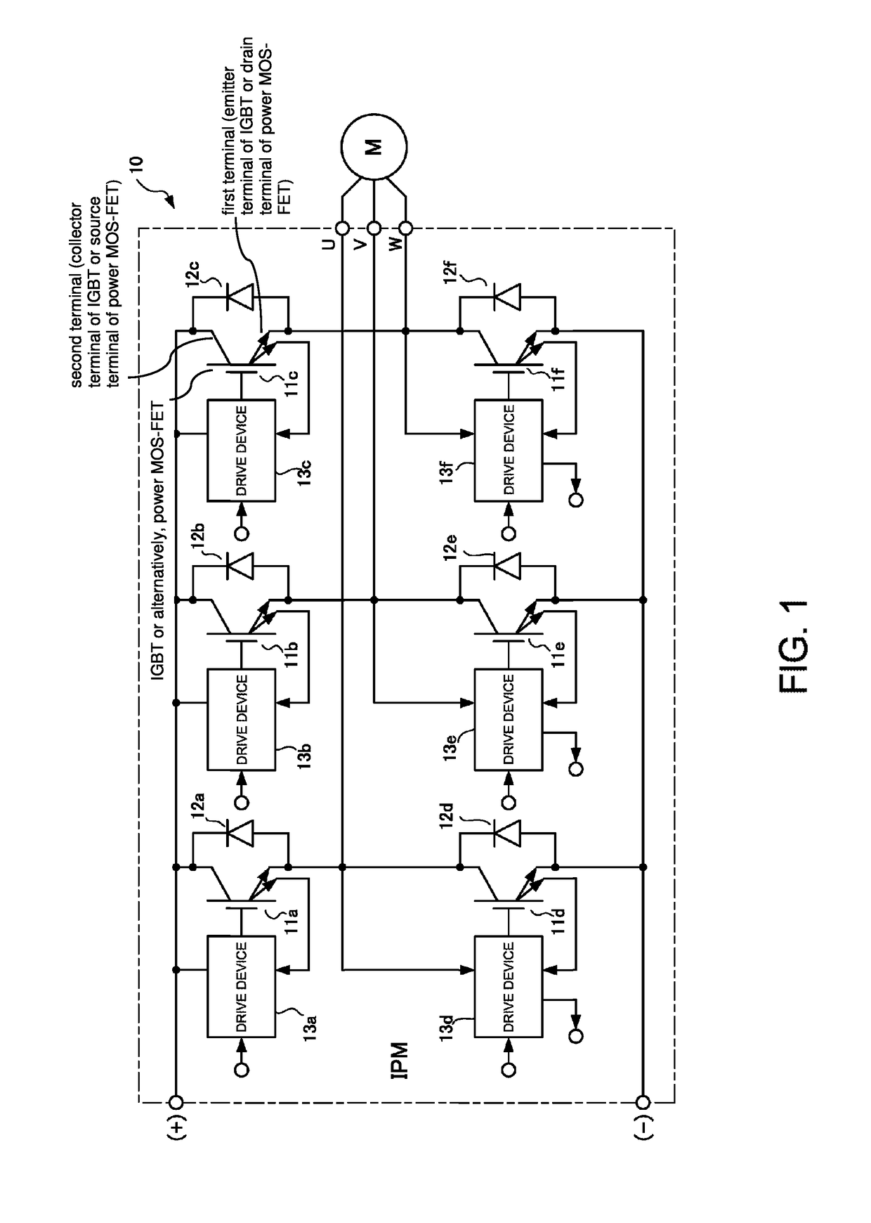 Insulated gate semiconductor device including switchable insulated gate semiconductor element