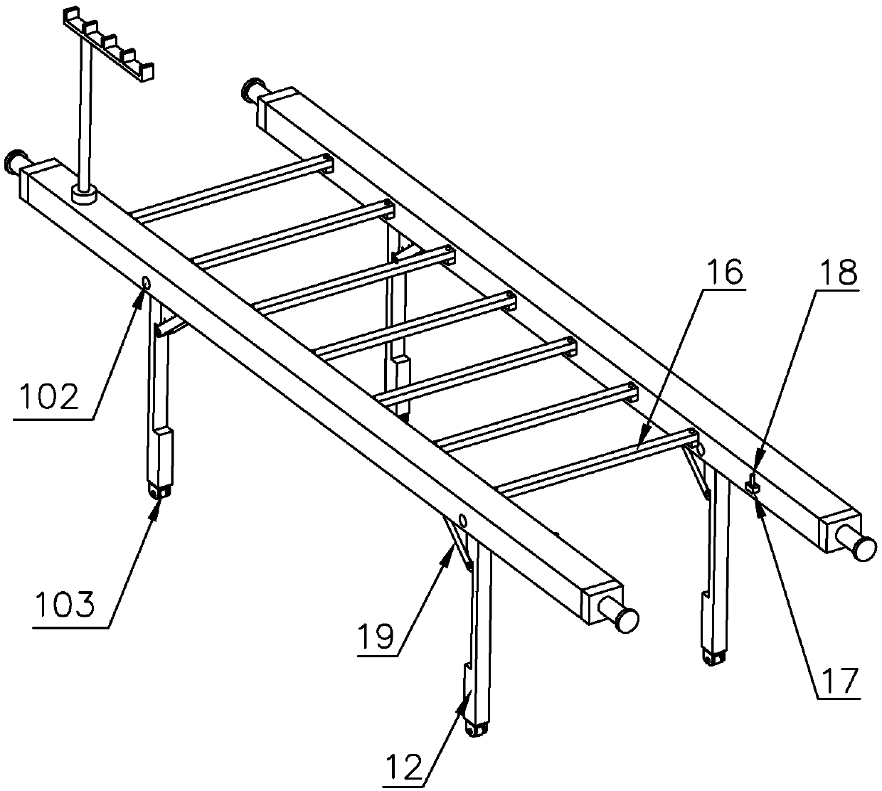 Portable medical bed for first aid