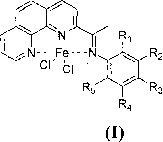 Preparation of acetyl-substituted-1,10-phenanthroline complex and application of prepared complex as catalyst
