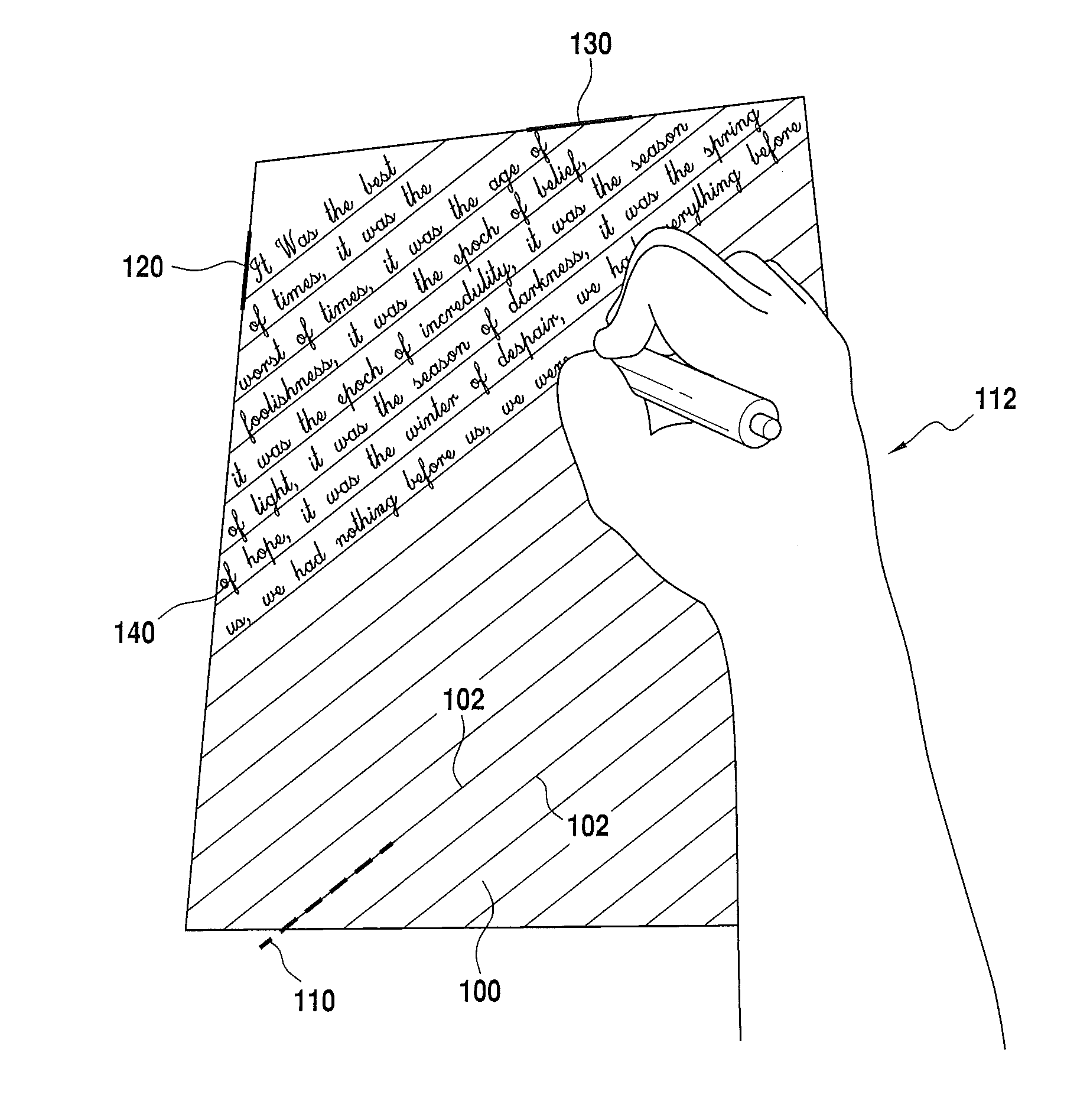 Ergonomically enhanced System and Method for Handwriting