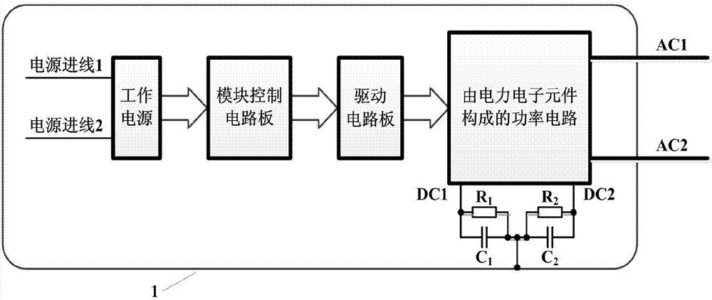 Protection circuit of middle/high voltage current converter power module