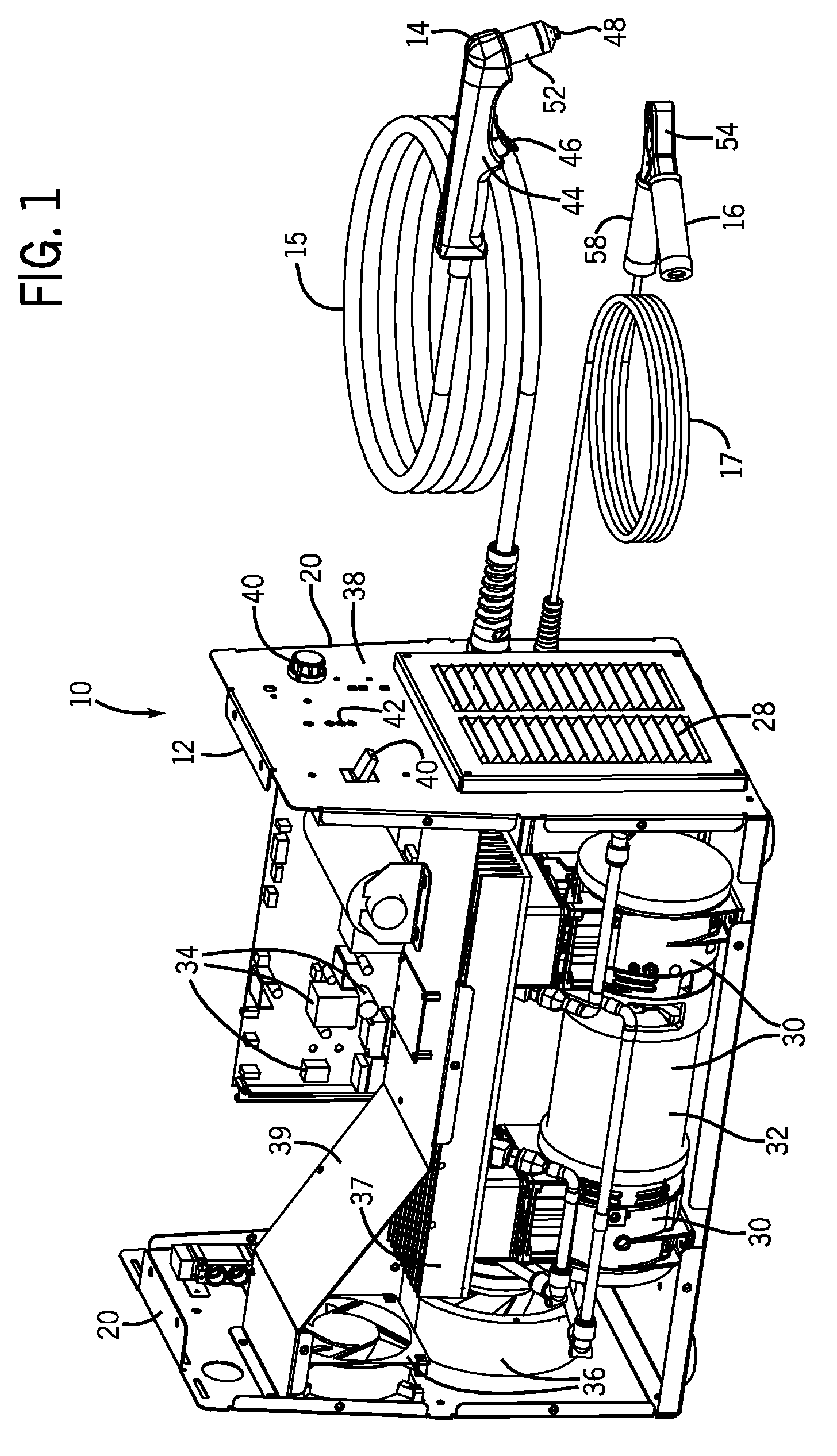 Multi-stage compressor in a plasma cutter