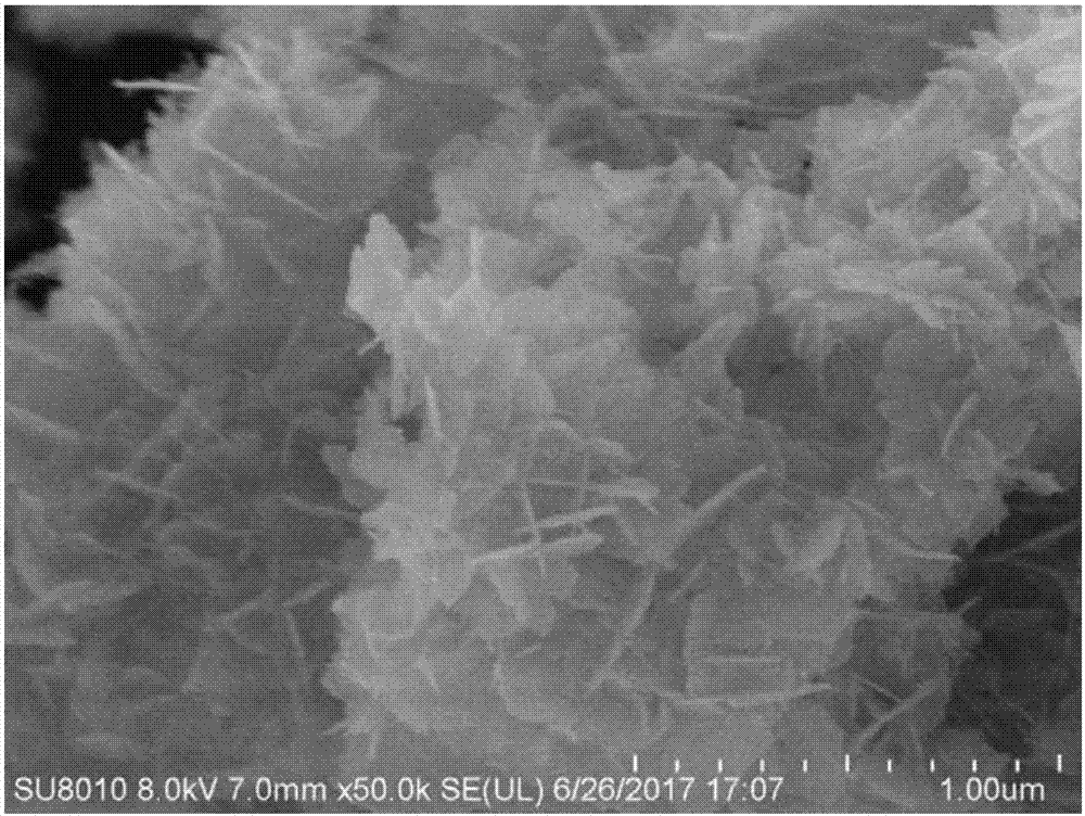 Bi5O7I nano sheet-shaped material, as well as preparation method and application thereof