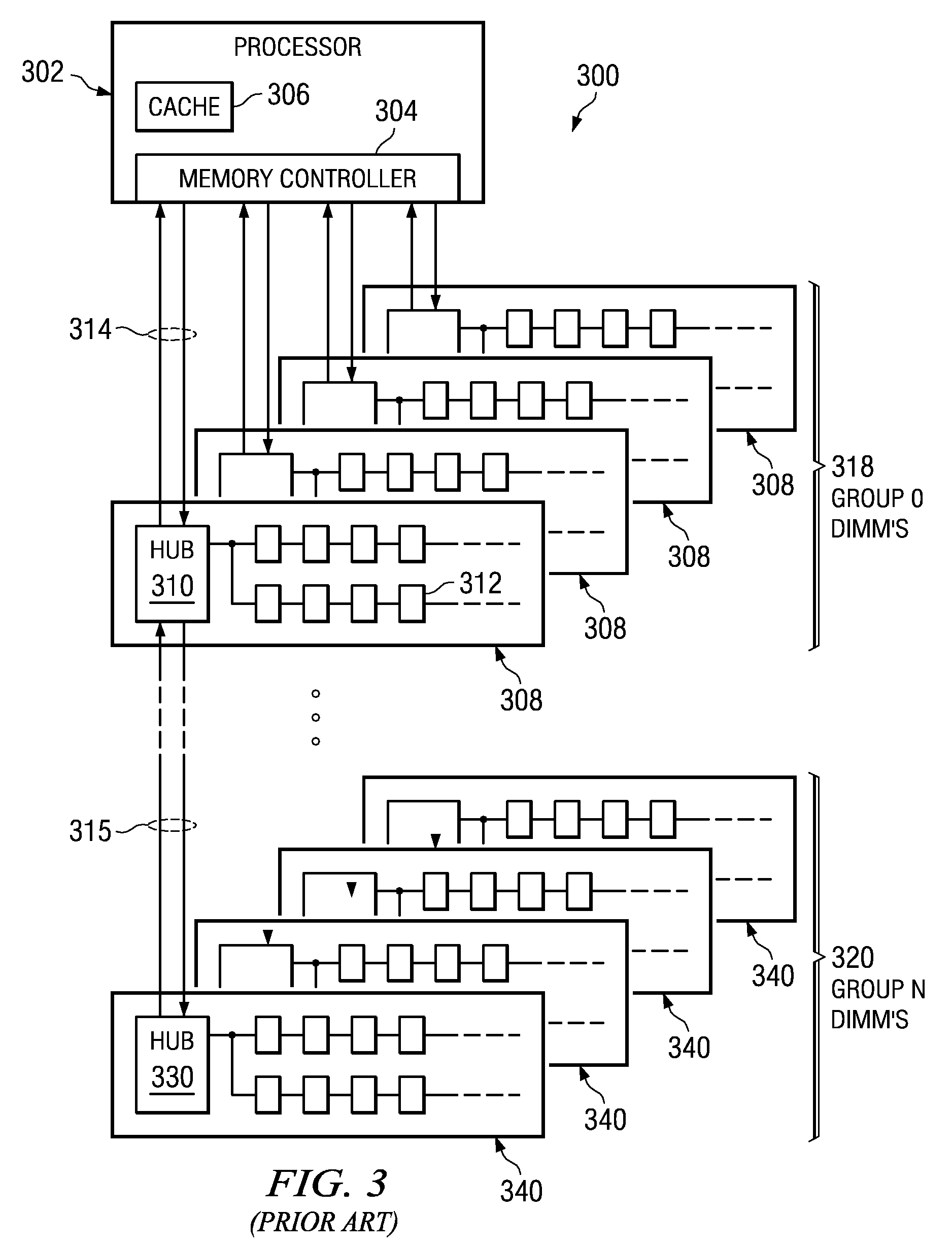 Buffered Memory Module Supporting Double the Memory Device Data Width in the Same Physical Space as a Conventional Memory Module