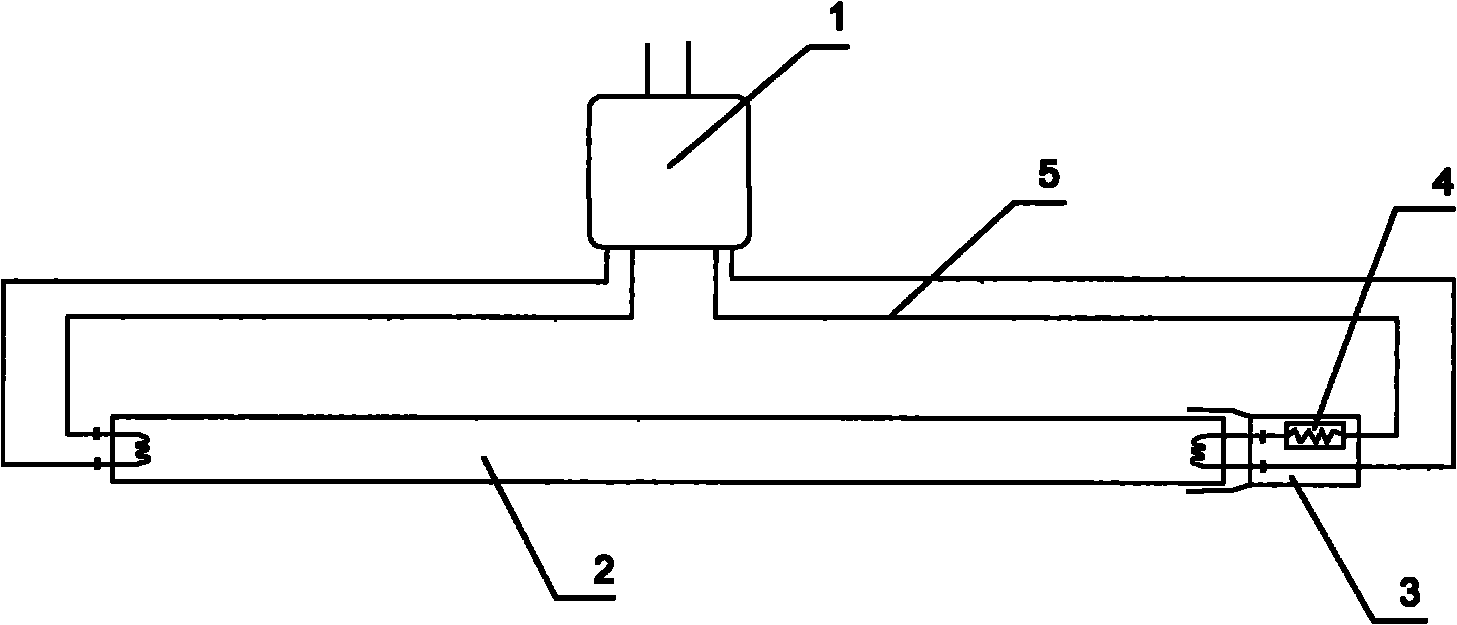 Energy-saving fluorescent lamp applicable to electronic ballast