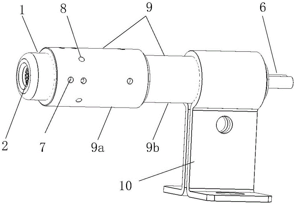 Inclined-angle type double-fiber arc light detection probe