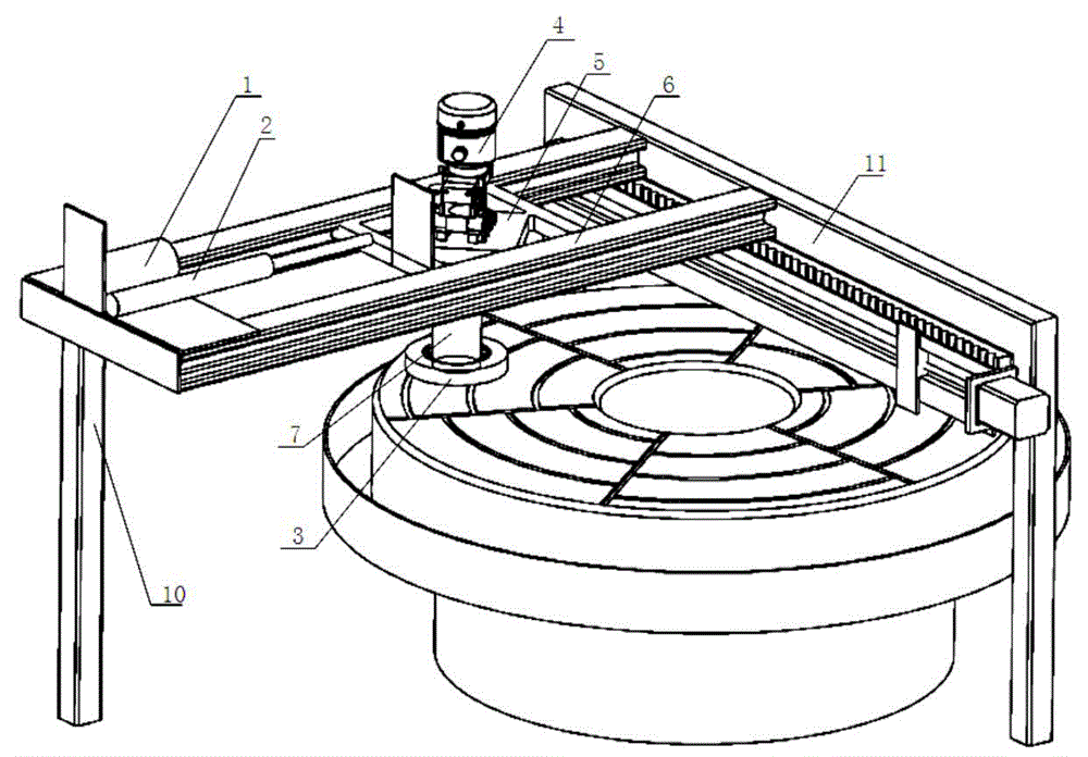 Polishing die surface shape modification device