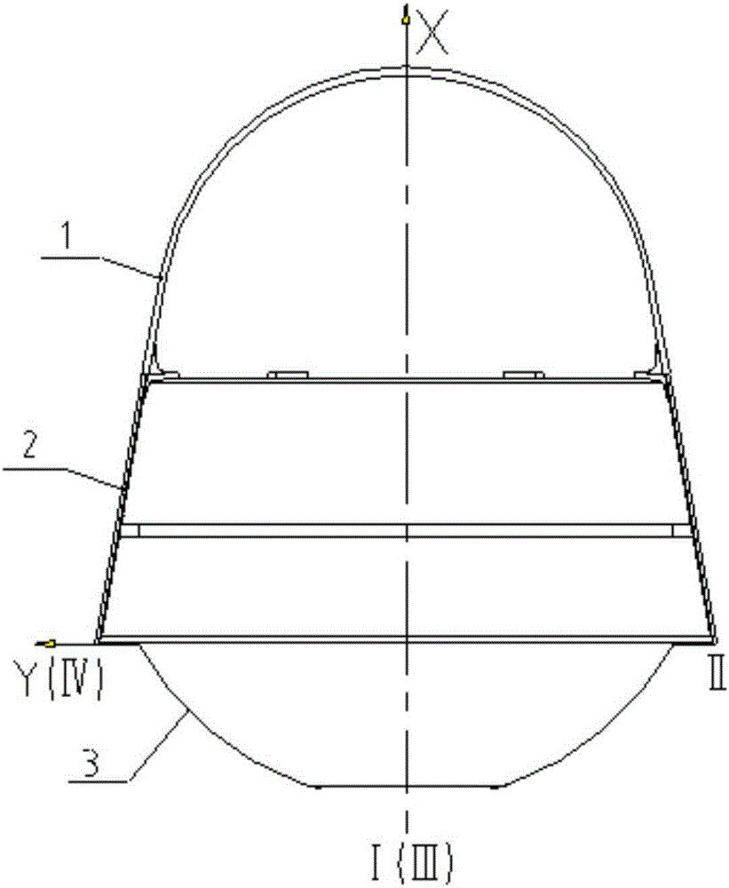 Main load-bearing structure suitable for ballistic reentry recovery capsule