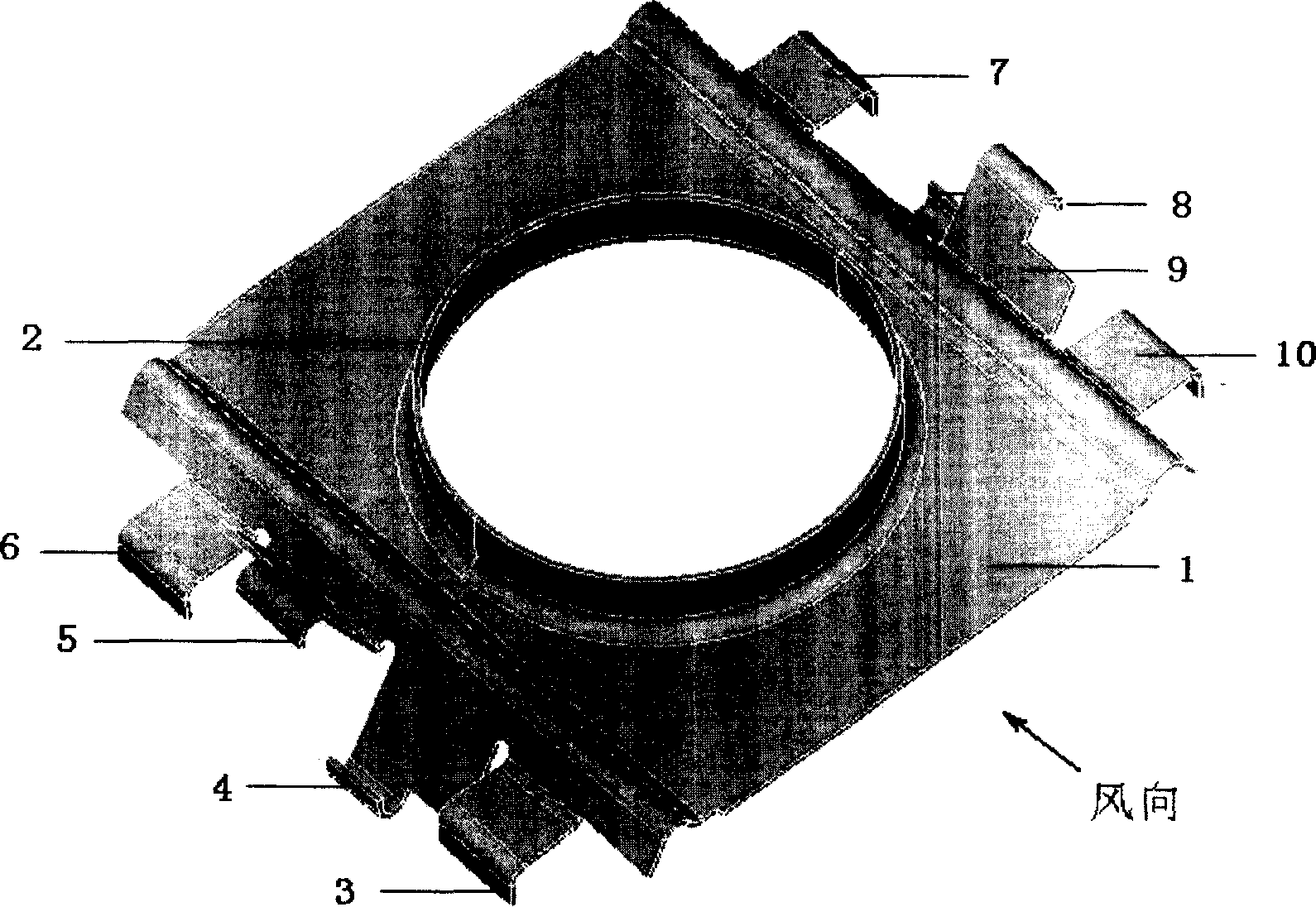 Forced-convection asymmetrical radiator