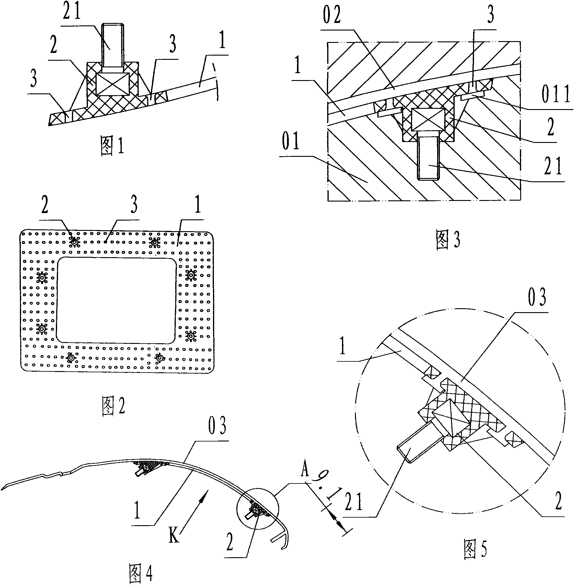 Embedding riveting bracket for connecting automobile interior instrument board with safe air bag cabin