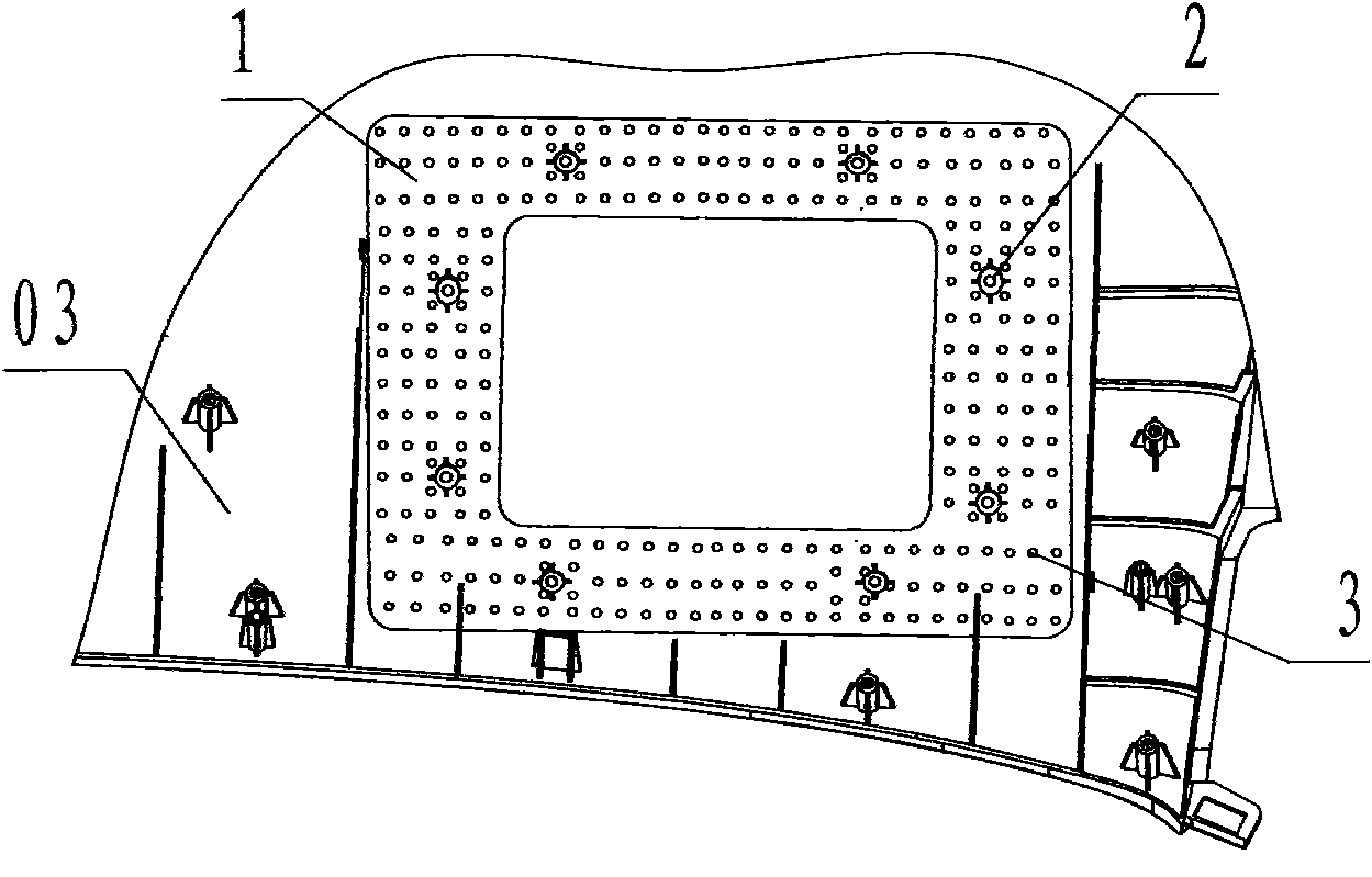 Embedding riveting bracket for connecting automobile interior instrument board with safe air bag cabin