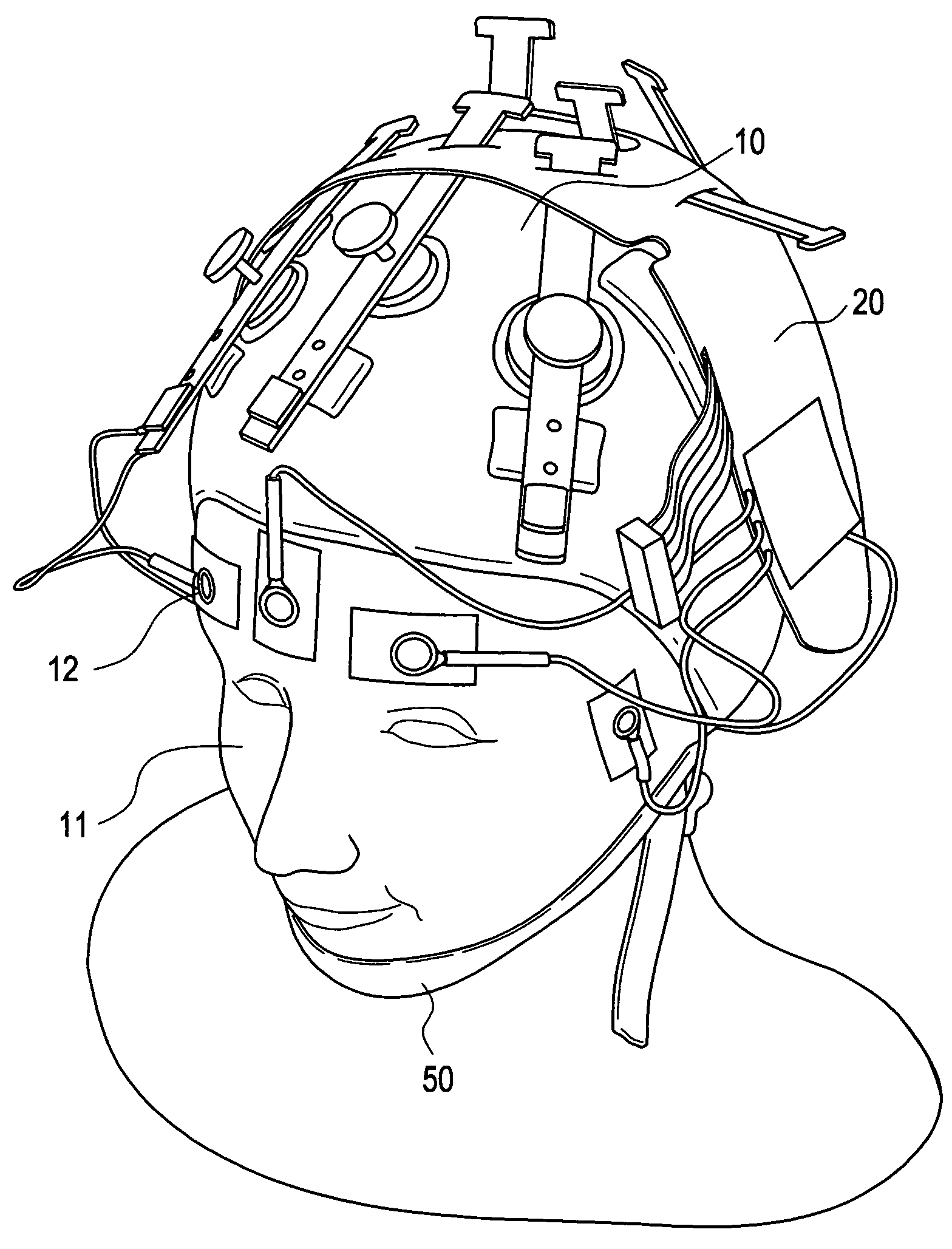 EEG electrode headset